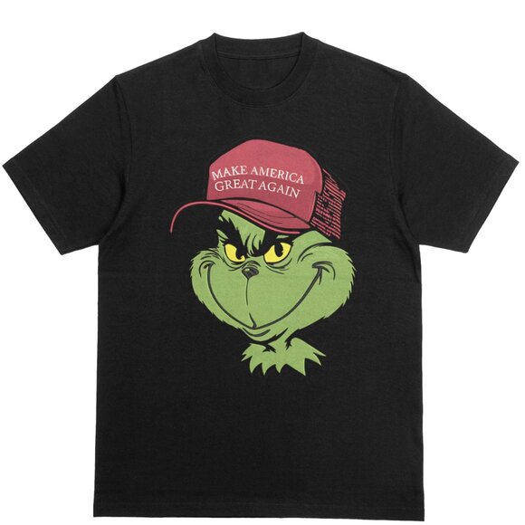 MAGA Grinch Wearing A Hat T-shirt 100% Cotton - Picture 1 of 4